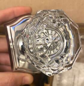 Ps.cry.tar.260 Baldwin Gorgeous Crystal Double Dummy Round Knob Polished Nickel