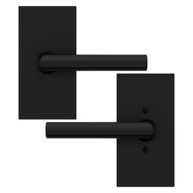 Ps.tub.r.cfr.190.6l.ds Baldwin Reserve Tube Lever 5 In Rose Passage Set Black