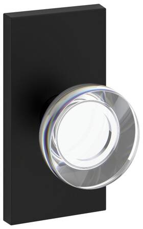 Psccycfr190 Baldwin Ps.ccy.cfr Contemporary Crystal Passage Door Knob Set - Black