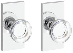 Psccycfr260 Baldwin Ps.ccy.cfr Contemporary Crystal Passage Door Knob Set - Chrome
