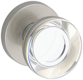 Psccycrr150 Baldwin Ps.ccy.crr Contemporary Crystal Passage Door Knob Set - Nickel