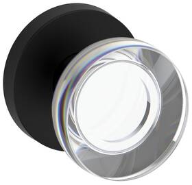 Psccycrr190 Baldwin Ps.ccy.crr Contemporary Crystal Passage Door Knob Set - Black