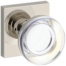Psccycsr055 Baldwin Ps.ccy.csr Contemporary Crystal Passage Door Knob Set - Nickel