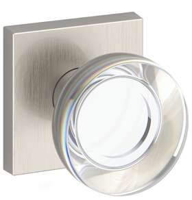 Psccycsr150 Baldwin Ps.ccy.csr Contemporary Crystal Passage Door Knob Set - Nickel