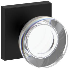 Psccycsr190 Baldwin Ps.ccy.csr Contemporary Crystal Passage Door Knob Set - Black