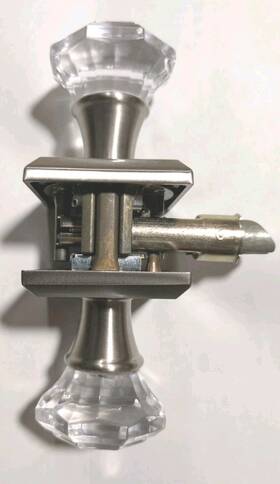 Pscrytsr150 Baldwin Reserve Passage Crystal Knob With Square Base Satin Nickel