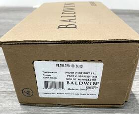 Pstratrr150 Baldwin Reserve Passage With Traditional Round Rose Satin Nickel Read