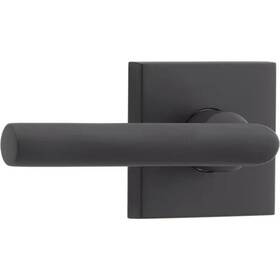 Pstubcsr190 Baldwin Tube Passage Lever Set Matte Black Contemporary Square Rose