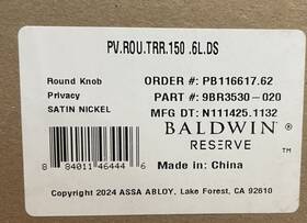 Pv.rou.trr.150.6l.ds Baldwin Reserve Privacy Door Set - Satin Nickel Read
