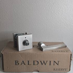 Pv.squ.r.csr.150.6l.ds Baldwin Reserve Privacy Square Lever In Satin Nickel #9br3530-042 Nib
