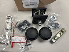 Pv.tra.tsr.044 Baldwin Traditional Privacy Door Knob With Square Rose Pvtratsr044 Satin Black