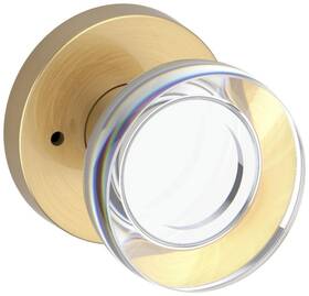 Pvccycrr044 Baldwin Pv.ccy.crr Contemporary Crystal Privacy Door Knob Set - Brass