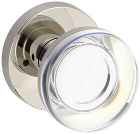 Baldwin Pvccycrr055 Pv.ccy.crr Contemporary Crystal Privacy Door Knob Set - Nickel
