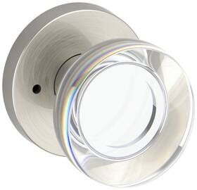 Pvccycrr150 Baldwin Pv.ccy.crr Contemporary Crystal Privacy Door Knob Set - Nickel