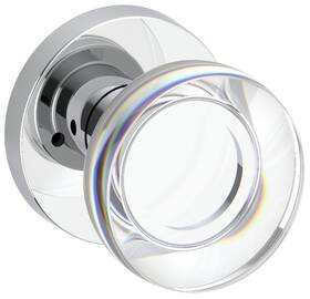Pvccycrr260 Baldwin Pv.ccy.crr Contemporary Crystal Privacy Door Knob Set - Chrome