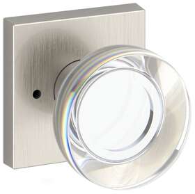 Pvccycsr150 Baldwin Pv.ccy.csr Contemporary Crystal Privacy Door Knob Set - Nickel
