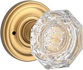 Pvcrytrr044 Baldwin Pv.cry.trr Crystal Privacy Door Knob - Brass