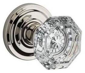 Pvcrytrr055 Baldwin Pv.cry.trr Crystal Privacy Door Knob - Nickel