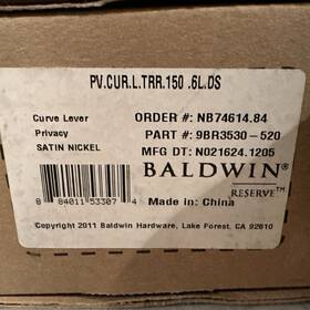 Pvcurltrr150 Baldwin Curve Privacy Set - Left Hand Satin Nickel No Levers