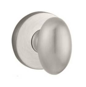 Pvellcrr150 Baldwin Ellipse Privacy Door Knob Set With Round Rose - Satin Nickel