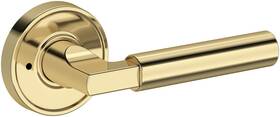 Pvlkfrrrr031 Baldwin Pv.lkf.r.rrr Lake Forest Privacy Door Lever Set - Brass