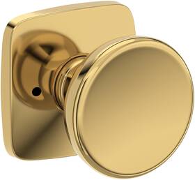 Pvsolsfr003 Baldwin Pv.sol.sfr Solvang Privacy Door Knob Set - Brass