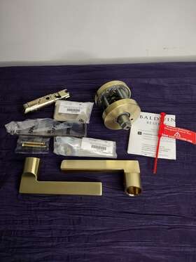 Pvsqucrr044 Baldwin Square Privacy Leverset- Lifetime Satin Brass