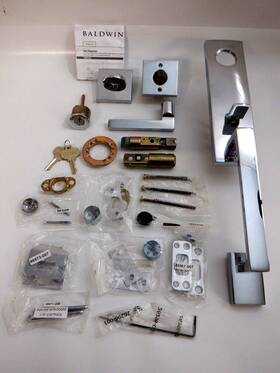 9br1800-037 Baldwin Reserve Sc.seaxsqu.l.csr.260.6l.ds.cky.kd Seattle Single Cylinder Handleset