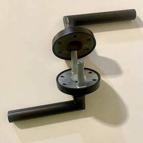 9br3510-072 Baldwin Reserve Door Handle Full Dummy Venetian Bronze Round Tube Lever New Open