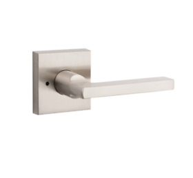 Pvsqucsr150 Baldwin Reserve Square Satin Nickel Bed Bath Door Handle Contemporary Rose