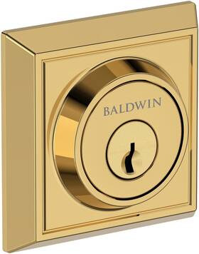 Scchd003 Baldwin Sc.chd Chamfered Square Solid Brass Single Cylinder Keyed -