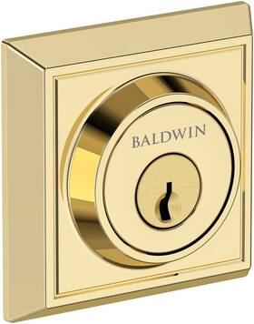 Scchd031 Baldwin Sc.chd Chamfered Square Solid Brass Single Cylinder Keyed -