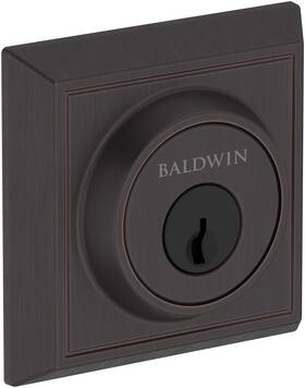 Scchd112 Baldwin Sc.chd Chamfered Square Solid Brass Single Cylinder Keyed - Bronze