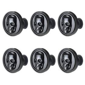Bami-lee House 768563011955 Vintage Skull Knob 6 Pcs Single Hole Cabinets Pulls For Drawer Wardrobes B