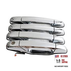 Baosj 783971561601 Exterior Door Handle 4 Pcs Front Rear Driver And Passenger Compatible Chrome