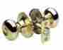 Hyv-19517 Bco0103 Master Lock Biscuit Keyed Entry Door Knob Bright Brass 071649244223
