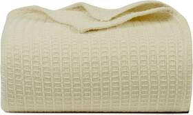 Bed Bath & Home 744110746679 And Waffle Texture 100% Cotton Blanket - Ideal For Decor Snug