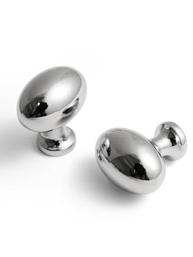 B8075ae Beileiou Oval Polished Chrome Cabinet Knobs Zinc Alloy For Drawer Dresser C
