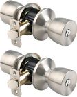 2703-130 Bell 2 Style Entry Brinks Stainless Knob Pack Door Keyed Steel