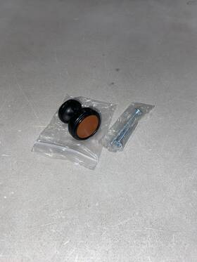 B077977lrmb Belwith Keeler D Cor Solutions 078555904593 Knob 1-1/4 Inch Matte Black And Brown Leather Finish