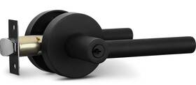 Berlin Modisch 686912505699 Entry Lever Door Handle Lock Sleek Reversible Heavy Duty Black Finish