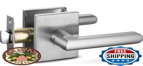 B07kwffy5k Berlin Modisch Passage Lever Door Handle Slim Square Non-locking Set For