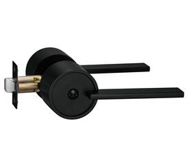 D923-bk-blk Berlin Modisch Zero Gravity Urban Series Privacy Lever Door Handle Easy To Open Locking Leve