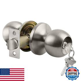 B08mfjycv8 Bestten Keyed Entry Door Knob With Lock Interior/exterior Ball Satin Nickel
