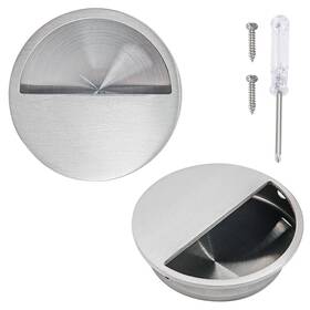 Qy20230214-003 Biaungdo 2 Pcs Round Hidden Concealed Door Pulls Stainless Steel Recess