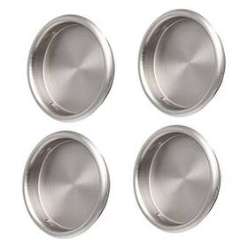 Gdps004 Billion Hardware 4pcs Closet Door Finger Pull - Satin Nickel 2-1/8ft Easy Snap-in Circular