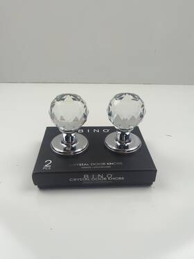 24407-nik Bino Brand New Crystal Door Knobs Functional
