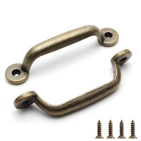 Ty220726-504 Bivethoi 10pcs Zinc Alloy Refined Vintage Pull Handle Gate Pulls Antique Cup
