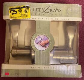 Black Decker 042049846966 &decker Society Brass Lifetime Finish Forged Solid Rh Door Handles