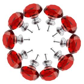 Bnyzwot 793513725484 Crystal Glass Cabinet Knobs 30mm Diamond Shape Drawer Kitchen Cabinets Dresse